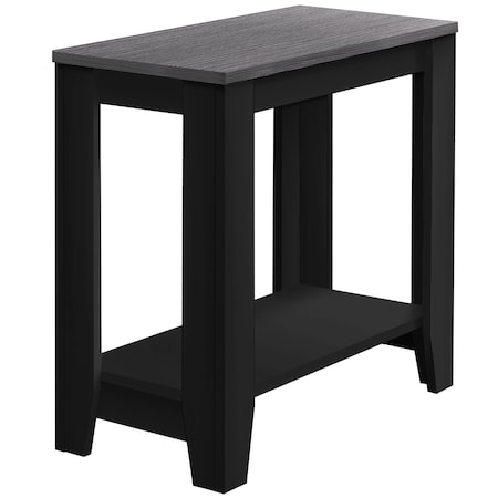 Monarch Specialties Accent Table - Black / Grey Top I 3134
